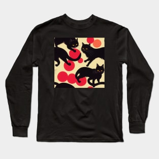 Black cats pattern Long Sleeve T-Shirt